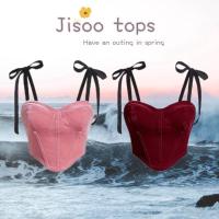 ราคา เสื้อสายเดี่ยว เสื้อสาวอวบผูกโบว์ที่ไหล่ ผ้ากำมะหยี่ สีชมพูน่ารัก (21580840180)