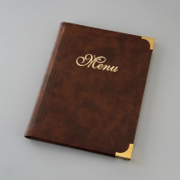 ราคา แฟ้มเมนู แฟ้มเมนูอาหาร ปกหนัง 7 แผ่น 14 หน้า ขนาด A4 (22833896789)