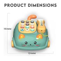 ราคา ของเล่นรถโทรศัพท์เด็กจำลอง พร้อมส่ง โทรศัพท์เด็กมีเสียงดนตรี มีล้อ โทรศัพท์ของเล่นเสริมพัฒนาการเด็ก (17331620869)