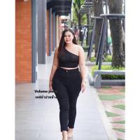 ราคา กางเกงยีนส์ผู้หญิง Big Size ไซส์ใหญ่ 34 38 เอวสูง ทรงเดฟยืด ทรงบอยสลิม มีหลายแบบ (17425673930)