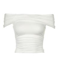 ราคา VEVE พร้อมส่ง เสื้อปาดไหล่ สีขาวรัดรูปแบบสั้น เสื้อเปิดหลัง เสื้อครอป y2kโชว์ สะดือเซ็กซี่สาวฮอต (22625092487)