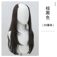 ราคา วิกผมครึ่งศรีษะรูปตัวยูสำหรับผู้หญิงผมหยิกยาว24 ต่อผมสังเคราะห์ทนความร้อนได้วิกผมสีน้ำตาลยาวสีดำธรรมชาติ (17327283447)