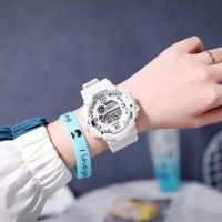 ราคา New Watch นาฬิกาข้อมืออิเล็กทรอนิกส์ นาฬิกาแฟชั่น สำหรับผู้ชายและผู้ นาฬิกาข้อมืออิเล็กทรอนิกส์ LED ทรงสี่เหลี่ยม (17177440289)