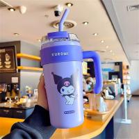 ราคา Sanrio ถ้วยน้ำ Cinnamoroll Kuromi แก้วน้ำกาแฟถ้วยจิบขวดเก็บความร้อน850มล สแตนเลสพร้อมที่จับของขวัญแก้วน้ำพกพา (22822904864)