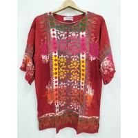 ราคา เสื้ออินโดแท้ ผ้าบาติกคอกลมแขนสั้นไซส์ใหญ่พิเศษ จัมโบ้XXL (15257155494)