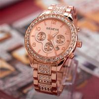ราคา นาฬิกาสำหรับผู้ชายแฟชั่นปฏิทินฝังเพชรนาฬิการัดโลหะของผู้ชายใหม่ (22326938046)