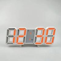 ราคา 3D นาฬิกาดิจิตอล LED นาฬิกาปลุกอิเล็กทรอนิกส์นาฬิกาปลุกตั้งโต๊ะติดผนังห้องนั่งเล่นนาฬิกาแขวนผนังจับเวลาทำครัว DIY (21431353240)