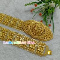 ราคา เข็มขัดเส้นใหญ่เครื่องประดับชุดไทยสีทอง สายพิกุล CM0022 (21396240968)