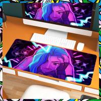 ราคา LOL League of Legends ภาพเคลื่อนไหว Arcane Jinx Keyboard Table Pad แผ่นรองเมาส์เกมขนาดใหญ่ (21919455824)