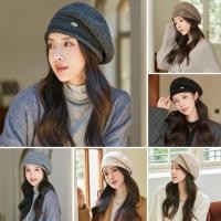 ราคา อิชระ หมวกเบเร่ต์ฤดูหนาวของผู้หญิงหมวกถักแบบยืดหยุ่นหนาให้ความอบอุ่นกันลมหมวกช่างสีศิลปินฝรั่งเศสตกแต่งแบบวินเทจหรูหราอุปกรณ์สวมศีรษะสตรี (22804429643)