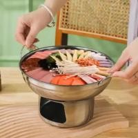 ราคา หม้อต้มยำ หม้อไฟ ต้มยำ หม้อต้มยำ หม้อจิ้มจุ่ม ไม่มีปล่อง สแตนเลส ขนาด หม้อใส่ต้ม หม้อใส่แกง สแตนเลส (22958203749)