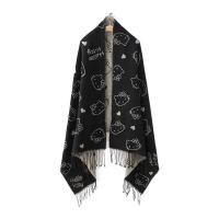 ราคา YULE เส้นใยอะคริลิก ผ้าพันคอถักคิตตี้ อบอุ่นและอบอุ่น ชุดกระโปรงยาว ผ้าคลุมไหล่แบบหนา น่ารักน่ารักๆ นุ่มนุ่มๆ ผ้าพันคอสองด้าน สาวๆ (22591376676)