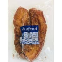 ราคา หมูสามชั้นทอด ร้านดำรงค์ ตลาดวโรรส ขนาด 300 กรัม หมูสามชั้นทอด รสเข้มข้น อาหาร Fried Pork Belly Damrong Restaurant (9156843547)