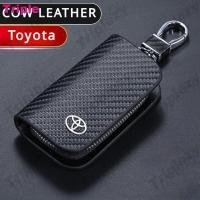 ราคา ซองใส่เคสกุญแจรถยนต์รีโมทอัจฉริยะแบบพับได้กระเป๋าใส่ Yaris Corolla คาร์บอนไฟเบอร์สไตล์กระเป๋าหนังพวงกุญแจที่เก็บกุญแจไร้กุญแจสำหรับ Toyota Velinnova Zenix Fortuner Avanza Avrush Camry CHR Vios Alphard
