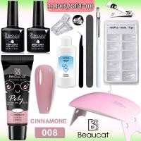 ราคา พร้อมส่ง สีเจล Poly gel ชุดต่อเล็บ 11 ชิ้น เจลโพลีเจล ตกแต่งเล็บด้วยหลอด UV ต่อเล็บ 8 สี (19954765335)