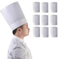 ราคา 10ชิ้นทิ้งเชฟหมวกทำอาหารขนมเชฟหมวกอุปกรณ์ครัวสำหรับร้านอาหารบ้านครัวทำอาหารคลับ (17063953720)