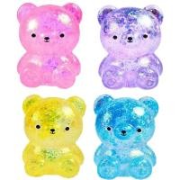 ราคา Glitter Squishys Gummy Bear Small Cute Animal Squishys Fidget vent Toys Gummy Bear Stress Relief Squeeze Toys For Kids s (22566385974)