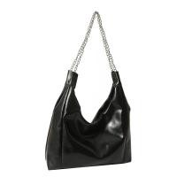 ราคา KDiscount กระเป๋าถือกระเป๋าสะพายไหล่สำหรับผู้หญิงโซ่ขนาดใหญ่กระเป๋าสะพายพาดลำตัวนักออกแบบหรู หนัง PU สุภาพสตรีสีดำสีขาว (21687459794)