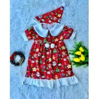 ราคา เดรสคริสมาสต์ ชุดแซนต้าครอส ชุดเดรสสีแดง ชุดเด็ก (23302427733)