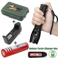 ราคา A100 Flashlight LED CREE XML T6 ไฟฉายความสว่างสูง 5โหมด (527852051)