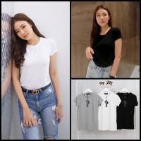 ราคา เสื้อเรย่อน คอกลม งานป้าย เสื้อยืด เรย่อนคอกลม ฟรีไซส์ (11059847314)