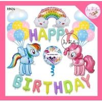 ราคา ลูกโป่งวันเกิดโพนี่ My Little Pony Happy Birthday ส่งเร็วจากกรุงเทพ ของขวัญวันเกิด ลูกโป่ง HBD Balloon Party (16154404137)