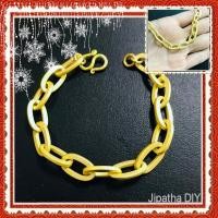 ราคา Jipatha DIY สร้อยข้อมือ ทองเหลืองแท้ ลายโซ่ฝรั่ง เส้นใหญ่ งานไม่ลอก ทองเหลือง เส้นหนาแข็งแรงมาก สร้อยข้อมือลายโซ่ (10834698582)