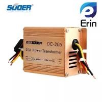 ราคา SUOER DC 206 เครื่องแปลงไฟDC24vเป็น12 Suoer 20A DC 24V to 12V Auto Transformer DC 206 (10348691614)