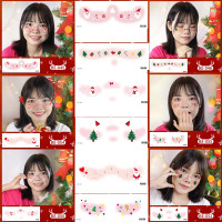 ราคา Tattoo Christmas แผ่นสติกเกอร์รอยสักชั่วคราว ลายการ์ตูนคริสต์มาสน่ารัก กันน้ํา สําหรับตกแต่งใบหน้า (23218016589)