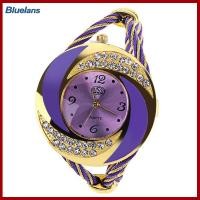 ราคา Bluelans หญิงทองสร้อยข้อมือคริสตัลกำไลนาฬิกา (741464947)