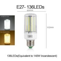 ราคา หลอดไฟหลอดไฟข้าวโพด LED E27หลอดไฟ LED 30 136 165เท่ากัน60W ตะเกียงไฟฟ้า AC 220V 5730หลอดไฟตะเกียบทรงข้าวโพด SMD สีขาวอบอุ่นสีขาวสว่างเป็นพิเศษสำหรับห้องนอนห้องนั่งเล่นไฟในร่ม (19992171491)