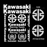 ราคา สติกเกอร์ชุดสะท้อนแสงของ Kawasaki สติกเกอร์ติดโลโก้โลหะติดรถจักรยานยนต์ลายหูข้าวสาลีสำหรับ Fury125 Barako175 HD3 H2R นินจา ZX130 W175 Aura AR80 Z400 Wind125บังแดดแบบโค้ง (20411482040)