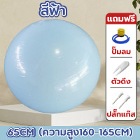ราคา ลูกบอลโยคะ บอลโยคะ Yoga Ball ลูกบอลฟิตเนส พร้อมที่สูบลม ขนาด 55ซม 65ซม และ 75ซม PVC คุณภาพดี (22575533891)