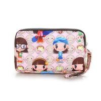 ราคา กระเป๋าถือผ้าลายดอกไม้สไตล์ยุโรปสำหรับผู้หญิง กระเป๋าใส่โทรศัพท์มือถือแบบยาว 3 ชั้น กระเป๋าใส่เหรียญ กระเป๋าสะพายไหล่แบบมีซิป (23231491990)