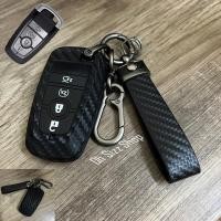 ราคา เคสรีโมท Ford Everest Next Gen 2023 ซิลิโคนลายเคฟล่าหุ้มรีโมทรถ Kevlar Silicone Protective Case Car Remote Control Drop Proof Ford Key Case Ford Everest Ranger Wildtrak Raptor 2018 2023 Smart Key 2 3 