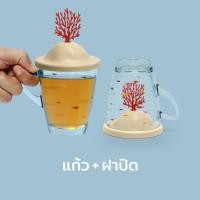 ราคา Coral Mug Glass cover แก้วมัคพร้อมฝาครอบ ดีไซน์ ปะการัง Qualy ควอลี่ (766030018)