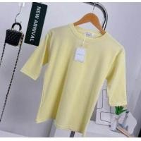 ราคา 037 เสื้อยืดยูนิคอกลมแขน 3ส่วน ฟรีไซส์ อก 36 40 23 (22702497307)