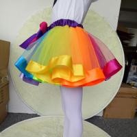 ราคา นางสาว Lan กระโปรงเต้นรำกระโปรงสุ่มสีรุ้งกระโปรงเต้นรำปาร์ตี้บัลเล่ต์กระโปรงฟูชั้นสำหรับเด็กผู้หญิง (12343272407)