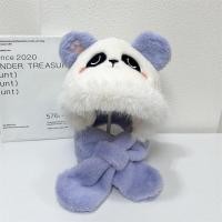 ราคา Cartoon Panda Children Plush Hat Scarf One piece Ear Protection Cap 2 8year Kids Cross Neckerchiefs Winter Warm Toddler Beanies (22617158632)