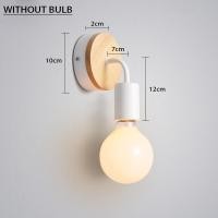 ราคา โคมไฟติดผนังในร่ม E27โคมไฟไม้ติดผนังสไตล์วินเทจสีดำสีขาวทำจากไม้โคมไฟเชิงเทียนการอ่านการศึกษาข้างเตียงนอนบ้านสุดสร้างสรรค์ (19507017451)