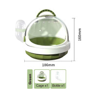 ราคา MY UFO Hamster Carrier Cage Portable Traveling Outing Cage With Bottle Hamster Carrier Small Pets Outing Cage (22942466065)