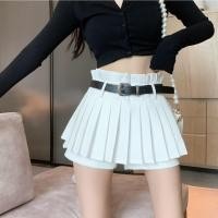 ราคา FF fashion กางเกงกระโปรงพลีทเอวสูง สไตล์เกาหลี แถมเข็มขัด เนื้อผ้านิ่ม ใส่สบาย 2สี DS824 (23195198462)