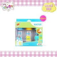 ราคา Natur เนเจอร์ ขวดนมคอแคบ ขวดนมทรงabc เสริมทักษะการเรียนรู้ของลูกน้อย ขนาด8ออน พร้อมจุกนมไซต์ L จุกนิ่ม ยืดหยุ่นดี ลูกน้อยดูดสบาย แพ็ค 3 ขวด (19467570211)