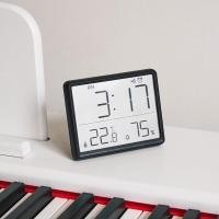 ราคา LCD ดิจิตอลอิเล็กทรอนิกส์ตัววัดอุณหภูมิความชื้น Monitor ตารางนาฬิกาปลุกเครื่องวัดอุณหภูมิในร่มกลางแจ้งสถานีสภาพอากาศ (21569391526)
