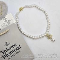 ราคา Vivienne Westwood One row pearl drop choker สร้อยไข่มุกจี้หยุดน้ำ ดาวเสาร์ มาใหม่ล่าสุด งานสวยพร้อมส่ง อะไหล่เงิน ทอง ราคาเพียง 219 พร้อมส่งในไทย (21543860832)