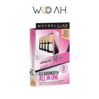 ราคา แป้ง Maybelline Clear Smooth All In One Powder SPF32 PA 9g แป้งพัฟผสมรองพื้น เมย์เบลลีน (21926745194)