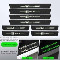 ราคา HONDA แป้นเหยียบประตูข้างรถ carbon fiber leather Jazz City Brio Civic Crv Accord สติ๊กเกอร์ป้องกันรอยขีดข่วน (23194475580)