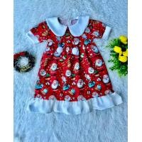 ราคา เดรสคริสมาสต์ ชุดแซนต้าครอส ชุดเดรสสีแดง ชุดเด็ก (23402131774)