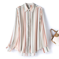 ราคา Suysuy พร้อมส่ง เสื้อเชิ้ต แขนยาว คอปก พิมพ์ลายทางสีทูโทน ผ้าซาตินลื่นๆ เหมาะกับทุกฤดู ใส่สบาย ไม่ร้อน (21962490039)