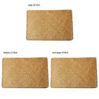 ราคา VIVOLILV ที่รองหวายทำด้วยมือแผ่นรองสี่เหลี่ยมผืนผ้าทอธรรมชาติแผ่นรองกันความร้อนที่รองจานหญ้าทะเลห้องครัวบ้าน (22890164175)